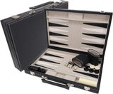 BACKGAMMON 15" BLACK LEATHERETTE BW