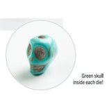 GAMEGENICS DICE 7PC GREEN SKULL