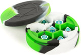 MDG DICE CASE SILICONE ROUND GREEN BLACK WHITE