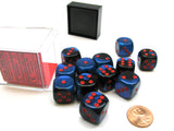 CHESSEX DICE 12D6 GEMINI BLACK STARLIGHT RED