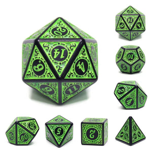 FBG DICE 7PC MAGIC FLAME GREEN