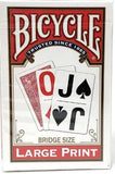 BICYCLE BRIDGE SIZED PLAYING CARDS LARGE PRINT