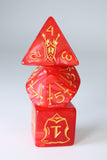 FBG DICE 7PC HUGE QUEEN'S ARMORY INFERNAL 25MM