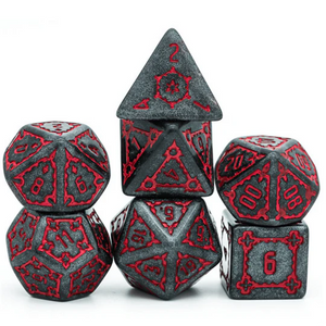 FBG DICE 7PC HUGE CASTLE BLACK 25MM