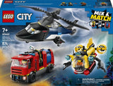 LEGO CITY HELICOPTER FIRE TRUCK & SUBMARINE REMIX