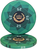 POKER CHIPS 300PC CERAMIC LAUREL CROWN 10 GRAM