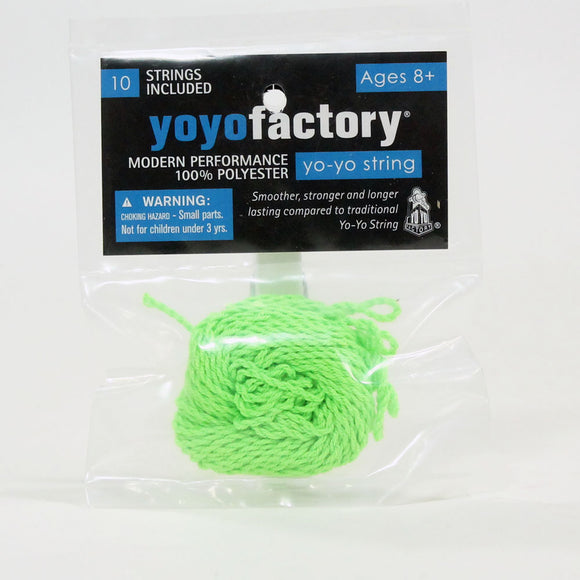YOYO FACTORY 10 PACK POLYESTER STRING GREEN