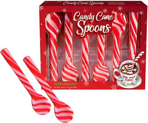CANDY CANE SPOONS PEPPERMINT 6PK 2.5OZ
