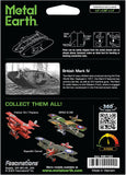METAL EARTH TANK BRITISH MARK IV