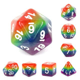 FBG DICE 7PC RAINBOW