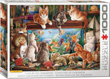 PZ 1000 EG CATS BY THE AQUARIUM