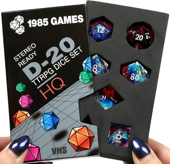 1985G VHS DICE 7PC SHARP EDGE PLASMIC PUNCH