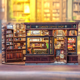 DIY BOOK NOOK CORNER COFFEE SHOP W/ DOOR