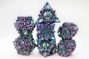 FBG DICE 7PC METAL FLORAL STARBURST MYSTIC MARIGOLD