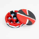 MDG DICE CASE SILICONE ROUND RED BLACK WHITE