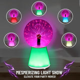 PLASMA BALL PURPLE 6" RGB COLOR CHANGING BASE