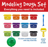 FABERC LITTLE CREATIVES MODELLING DOUGH 12PK