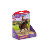 SCHLEICH HORSE CLUB HANNAH WITH HORSE CAYENNE