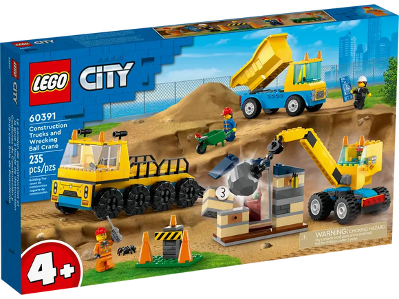 LEGO 4+ CITY CONSTRUCTION TRUCKS & WRECKING BALL CRANE