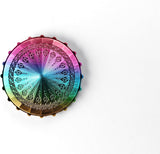 METAL SPINNER D20 TORCHED RAINBOW