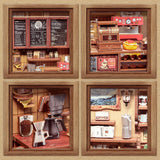 DIY BOOK NOOK CORNER COFFEE SHOP W/ DOOR