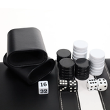 BACKGAMMON 15" BLACK GRAY WHITE