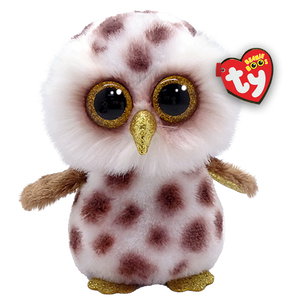 TY BEANIE BOO WHOOLIE SPOTTED OWL BROWN