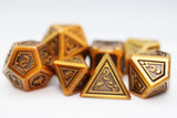 FBG DICE 7PC METAL ALCHEMIST GOLD