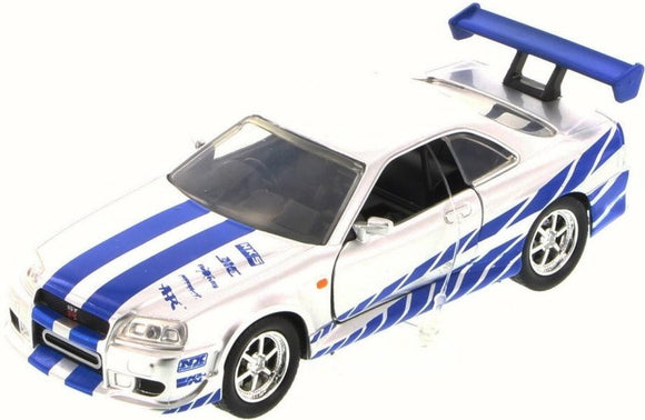 DC 1:24 FF BRIAN'S NISSAN 2002 SKYLINE GT-R34 SILVER