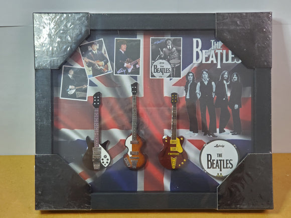 MINI GUITARS SHADOW BOX MED SQ BEATLES UNION