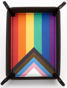 FANROLL DICE TRAY VELVET PRIDE RAINBOW FLAG