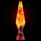 SCH LAVA LAMP 14.5" ERUPTING CRATER YELLOW RED