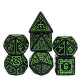 FBG DICE 7PC CRYPTIC KNOTS VERDANT