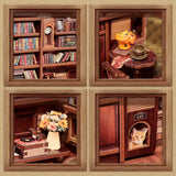 DIY BOOK NOOK CORNER COFFEE SHOP W/ DOOR