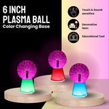 PLASMA BALL PURPLE 6" RGB COLOR CHANGING BASE