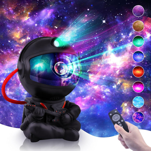 ASTRONAUT NEBULA STAR PROJECTOR WITH REMOTE BLACK