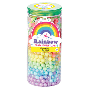 CFK BEAD JEWELRY JAR RAINBOW