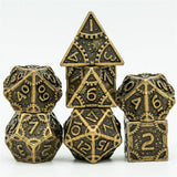 FBG DICE 7PC METAL STEAMPUNK BRONZE