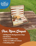 XBACKGAMMON 9" TAN MAP