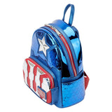 LOUNGEFLY BACKPACK MARVEL SHINE CAPTAIN AMERICA