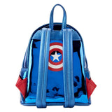 LOUNGEFLY BACKPACK MARVEL SHINE CAPTAIN AMERICA