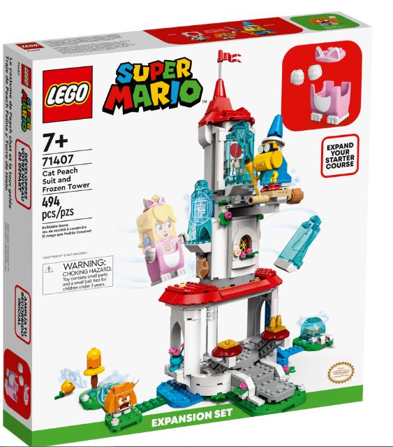 LEGO MARIO CAT PEACH SUIT AND FROZEN TOWER EXP