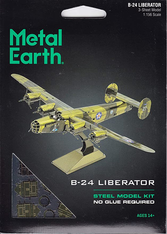 METAL EARTH MILITARY B-24 LIBERATOR PLANE