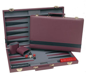 BACKGAMMON 15" RED AND BLACK