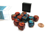 CHESSEX DICE 12D6 GEMINI RED TEAL GOLD