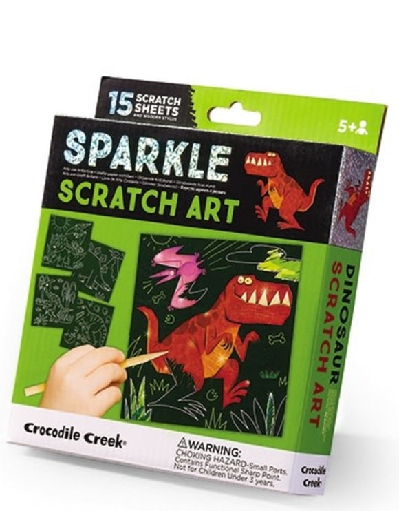 CC SPARKLE SCRATCH ART DINOSAUR