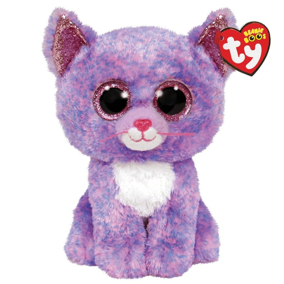 TY BEANIE BOO CASSIDY LAVENDER CAT