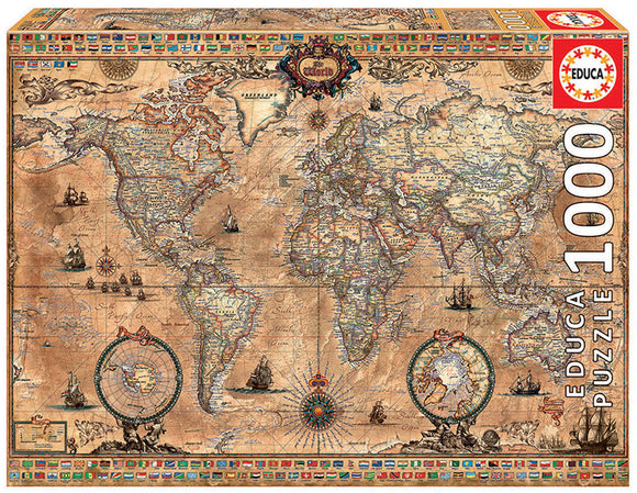 PZ 1000 ED ANTIQUE WORLD MAP