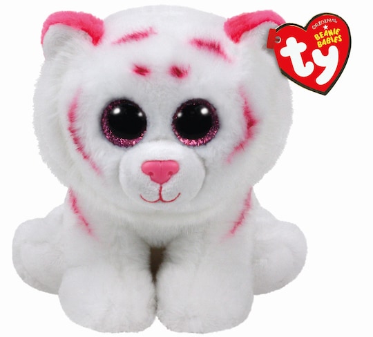 TY BEANIE BABIES TABOR PINK WHITE TIGER