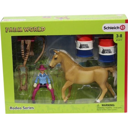 SCHLEICH BARREL RACING WITH COWGIRL